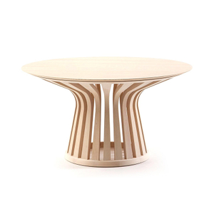 Desk-0010, Spillway desgin round desk, Solid wood base & glass or marble top