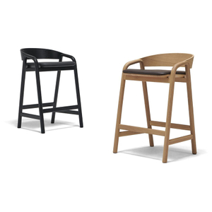 BaSt-0024, INLAY COUNTER STOOL, Engineered solid wood and E1 plywood with natural solid wood veneer
