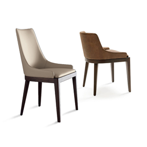 Chai-0004, extreme linearity low back chair, Bend plywood and solid wood frames
