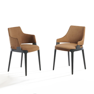 Chai-0002, smooth curve armchair, Solid wood frame and high density sponge