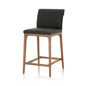 BaSt-0010 , File bag design back counter stool , Engineering solid wood base& Upholstered